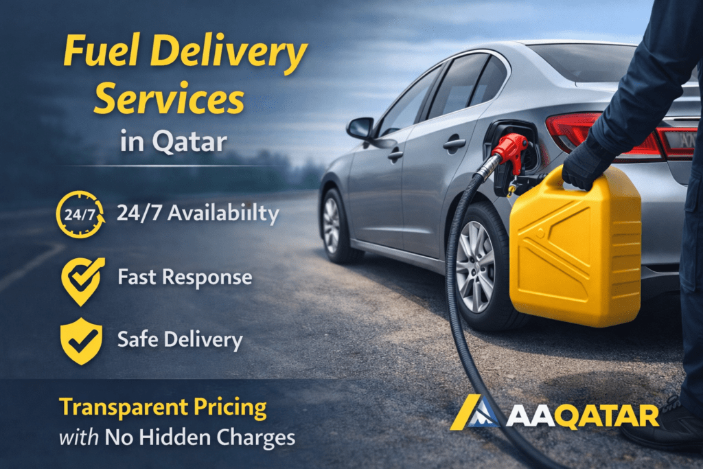 Fuel delivery services in Qatar by AAQATAR at roadside location